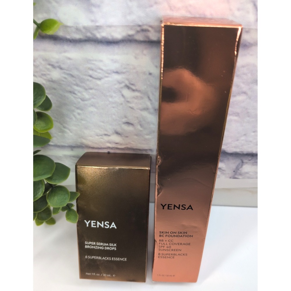 NIB LOT2🧡Yensa Skin on Skin BC Foundation Light Neutral Serum Bronzing Drops